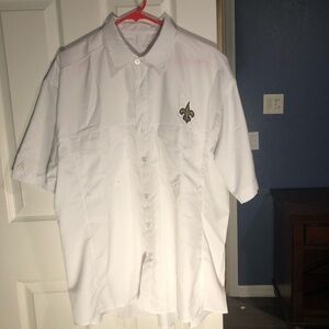 NWOT Antigua NFL New Orleans Saints button down shirt